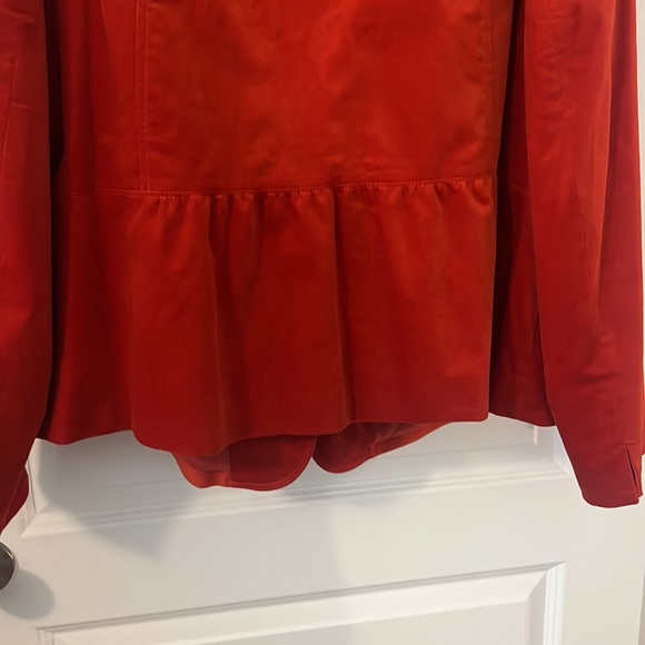 Talbots peplum blazer 24W plus size Red-Orange jacket button work wear  business - Picture 6 of 14
